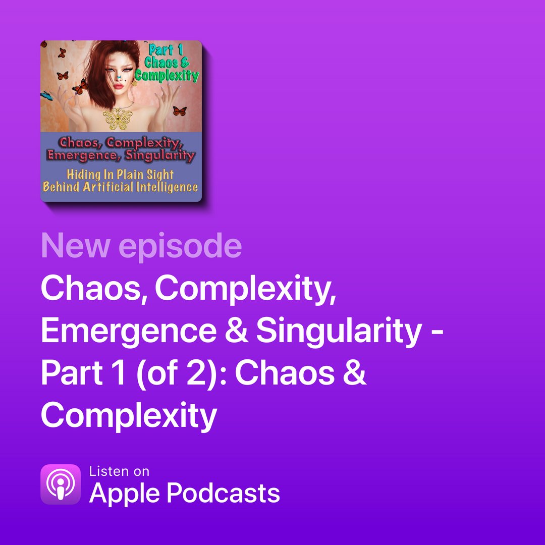 ifwhatif_tech's tweet photo. #chaos #Complexity #Emergence &amp; #Singularity - Part 2 (of 2): Emergence &amp; Singularity
Podcast on chaos theory complexity theory emergence and technological #ArtificialIntelligence

All podcasts are available in all major podcast directories &amp; free.
https://t.co/4nNK1JgwV9 https://t.co/uzGzNScxvV