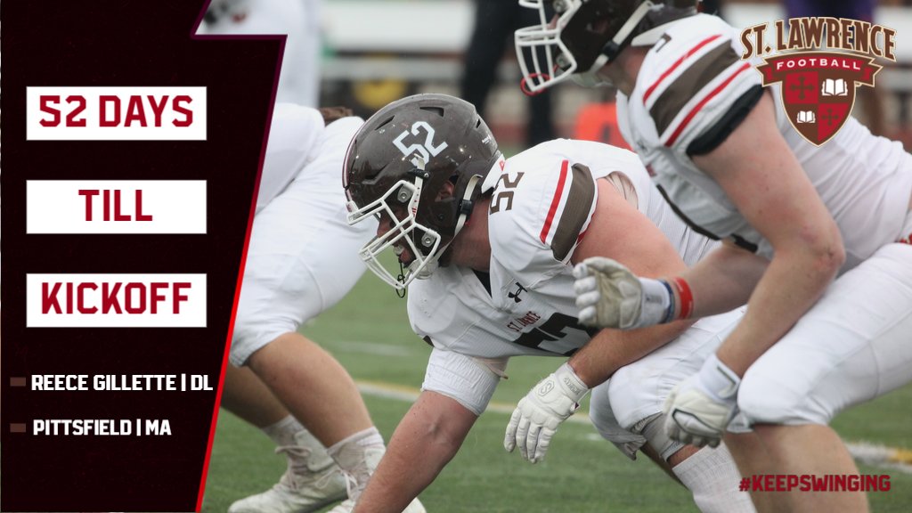 SLU_Football's tweet photo. 52 Days.
#52 CAPTAIN Reece Gillette
Government Major
3.2 GPA
Oversees operations for his family business #GilletteShows
Reece likes to showoff his athletic ability with a few rounds of bowling! Makes sense not a lot of running for the big man!
#KeepSwinging https://t.co/5uy3ub5nNz