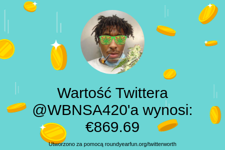 WBNSA420's tweet photo. Moja wartość na Twitterze to: €869.69

znajdź swój z https://t.co/GWHWyHNCFn

⠀ https://t.co/9LT3r6fGJd