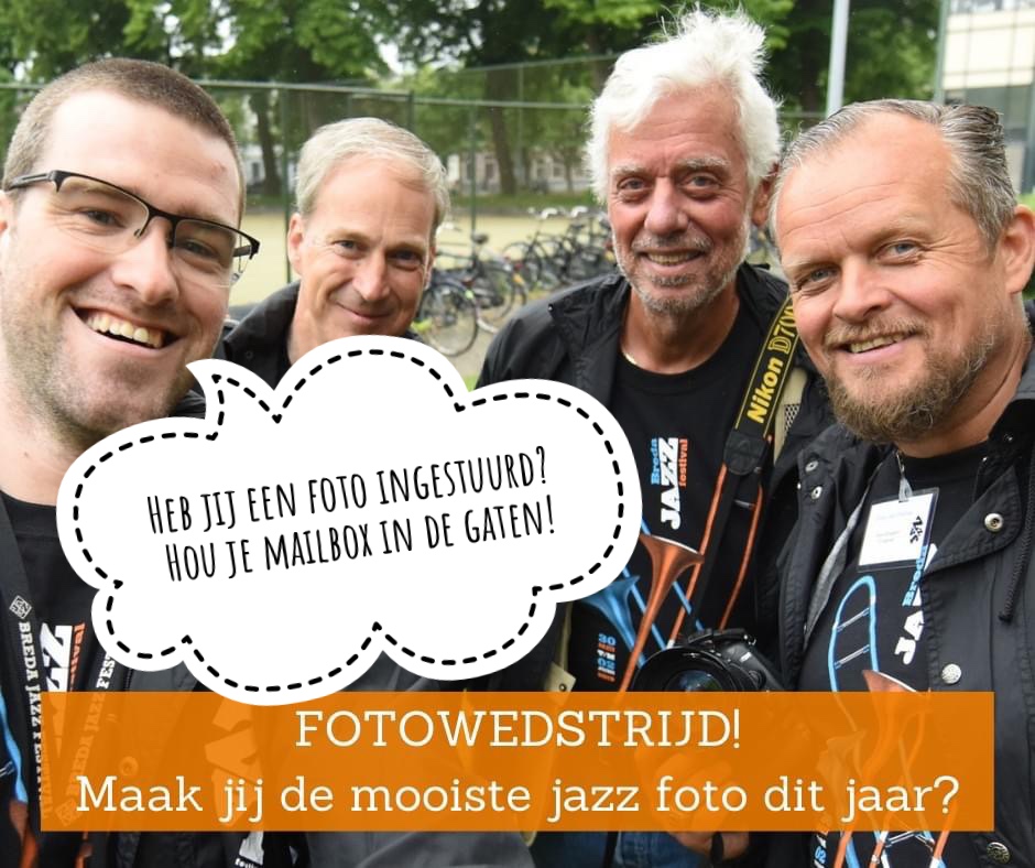 Heb jij meegedaan aan de fotowedstrijd van het #BredaJazzFestival? Hou dan je mailbox in de gaten, want de winnaars krijgen deze week bericht. Uiterlijk vrijdag maken we de winnaars en hun foto bekend via de website en social media!