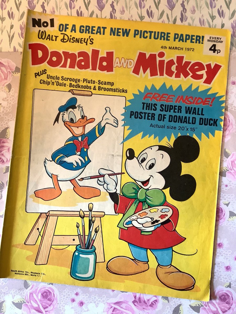WatsonsVintage's tweet photo. A Fun 50th Birthday Gift for a Walt Disney Lover in my #etsyshop : VERY Rare Vintage Issue No 1 Walt Disney's 'Donald And Mickey' Comic - Comic Strip Stories #Nostalgic #50thBirthdayGift for a #DisneyLover https://t.co/PA03tqcOEW #DonaldAndMickey #1972Comic #FirstEverIssue #Gift https://t.co/oYwNaTaKl0