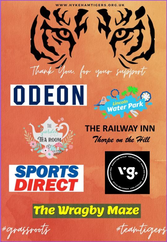 Thank you to the amazing businesses that have contributed prizes for our Tournament Raffle. Head down to the Jungle (AKA Fen Lane, North Hykeham) to get your chance to win a host of fabulous prizes.
#community #grassroots #hykehamtigers #WeOnlyDoPositive