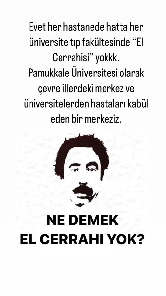 80 tane var denilen “El cerrahı” tüm Türkiye’deki rakamdır; dağılımı siz düşünün… #ElCerrahıNasılOlmaz #elcerrahı