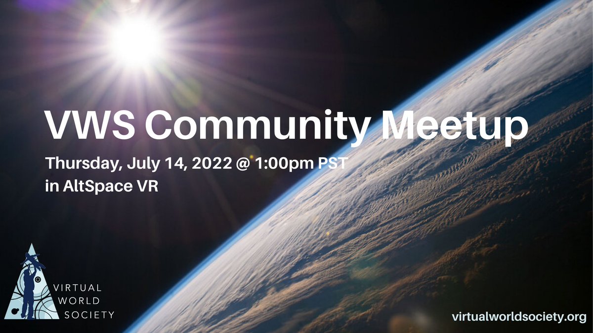 VRWorldSociety's tweet photo. We can't wait to see you Thursday!
Not a member? Become a member today! https://t.co/HXQrCmPkxS
R.S.V.P. https://t.co/ypAlrYghvh 
#VR #VirtualReality #XR4Good #XR4Impact https://t.co/ysAnEKeJiK