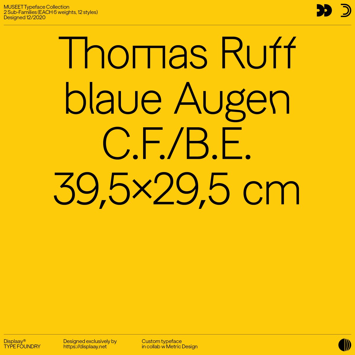 xyz_displaay's tweet photo. Custom MUSEET consists two families, Sans and Serif, both include small caps. Commissioned by @Metric_System
#custom #fontinuse #displaay #typeface #type #font #museet #type #typography #typographic #graphic #design #graphicdesign #brandidentity #visual #identity #museum https://t.co/fbTkFacS6e