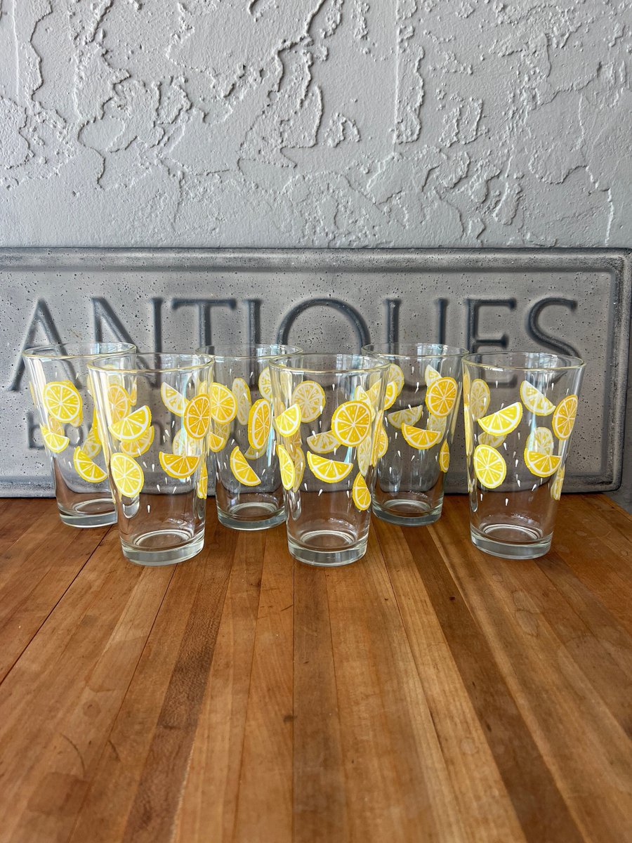 Excited to share the latest addition to my #etsy shop: Libbey “Lemon Slice” Tumblers -Set of 6 Vintage Libbey Water Glasses etsy.me/3Pm2fe8 #glass #lemonadetumblers #watertumblers #iceteaglasses #vintagelibbeyglass #vintagetumblers #lemonglasses #yellowtumblers