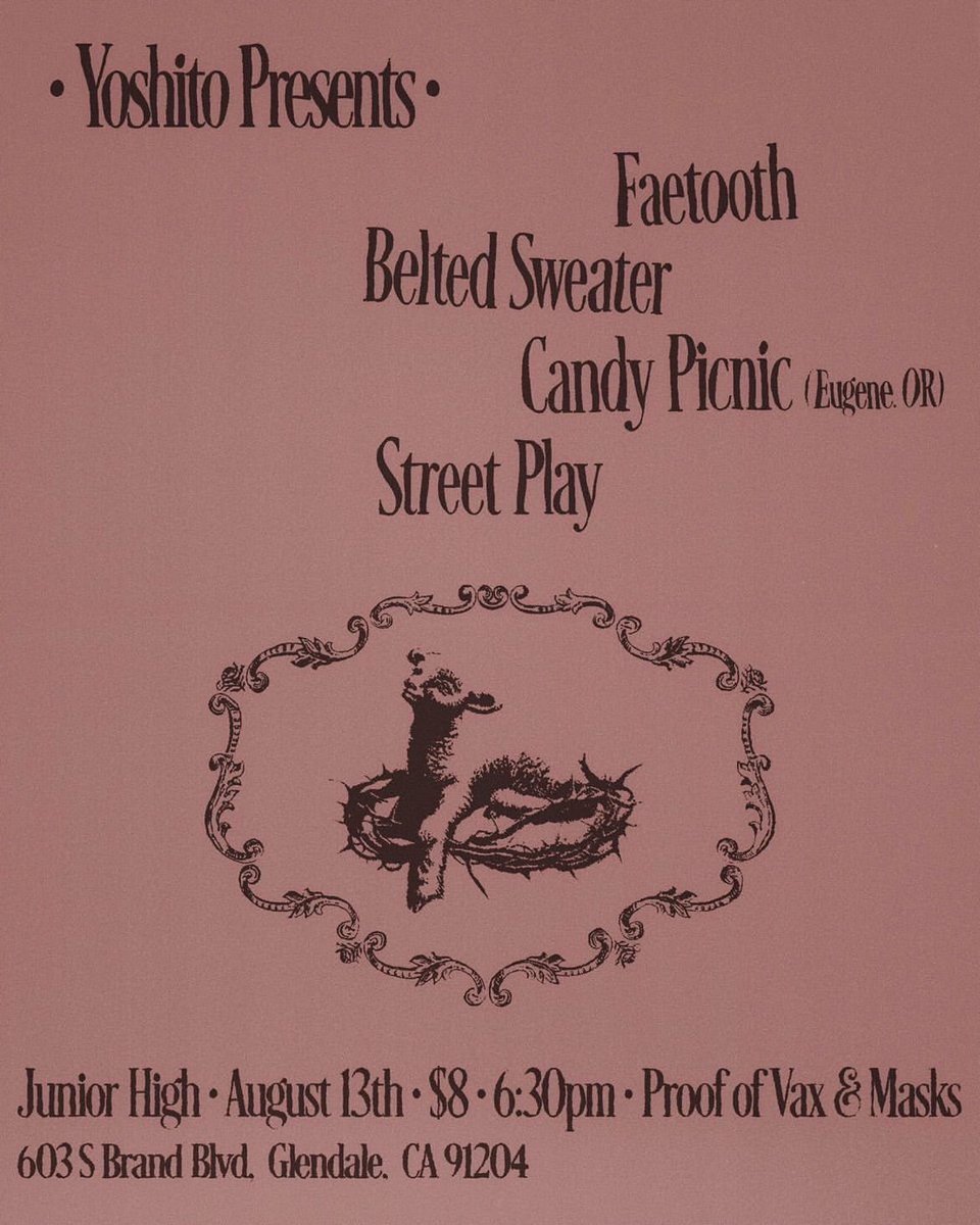 belted_sweater's tweet image. 8/13 at Junior High #hellsyes