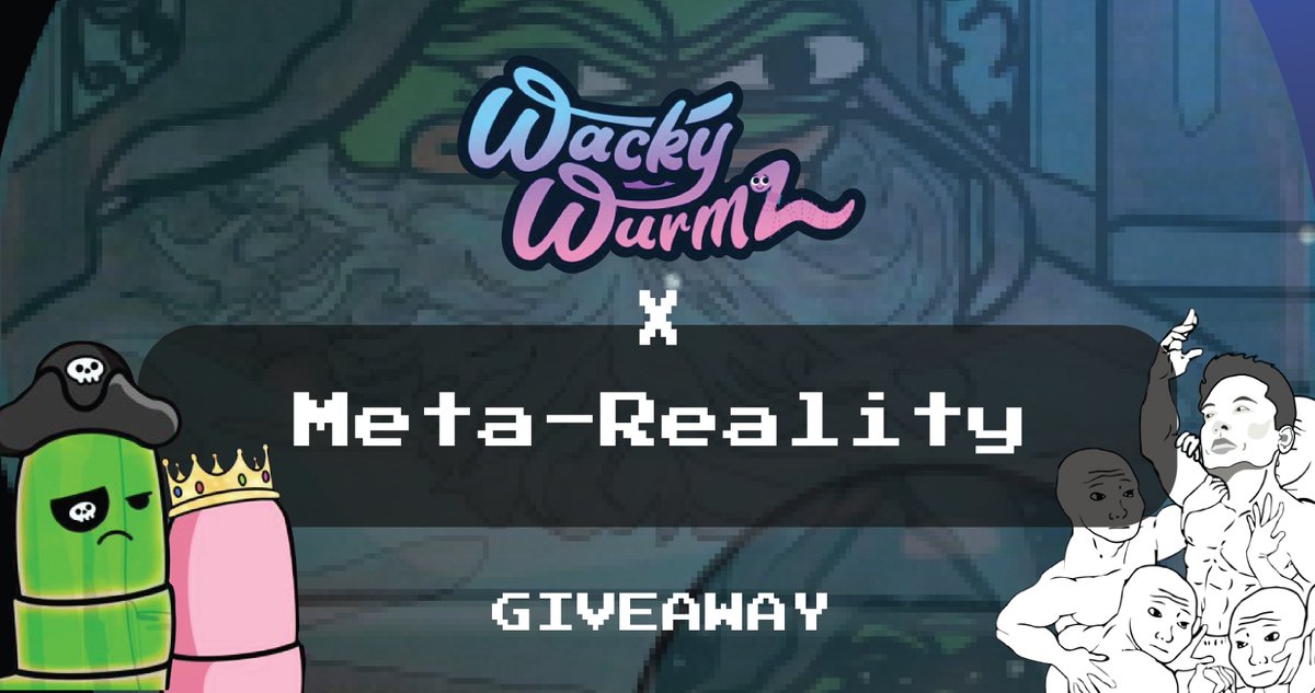 Giveaway Meta-Reality x Wacky Wurmz🚀

🏆5 WL spots and 150 $CRO🏆

⚠️Rules⚠️
1. Join discord.gg/undefinedmedia
2. Follow @unDeFined_Media and <a href="/WackyWurmz/">Wacky Wurmz | PUBLIC MINT: LIVE</a> on twitter
3. Comment down below something #wacky

#crofam #FFTB #NFTGiveaway