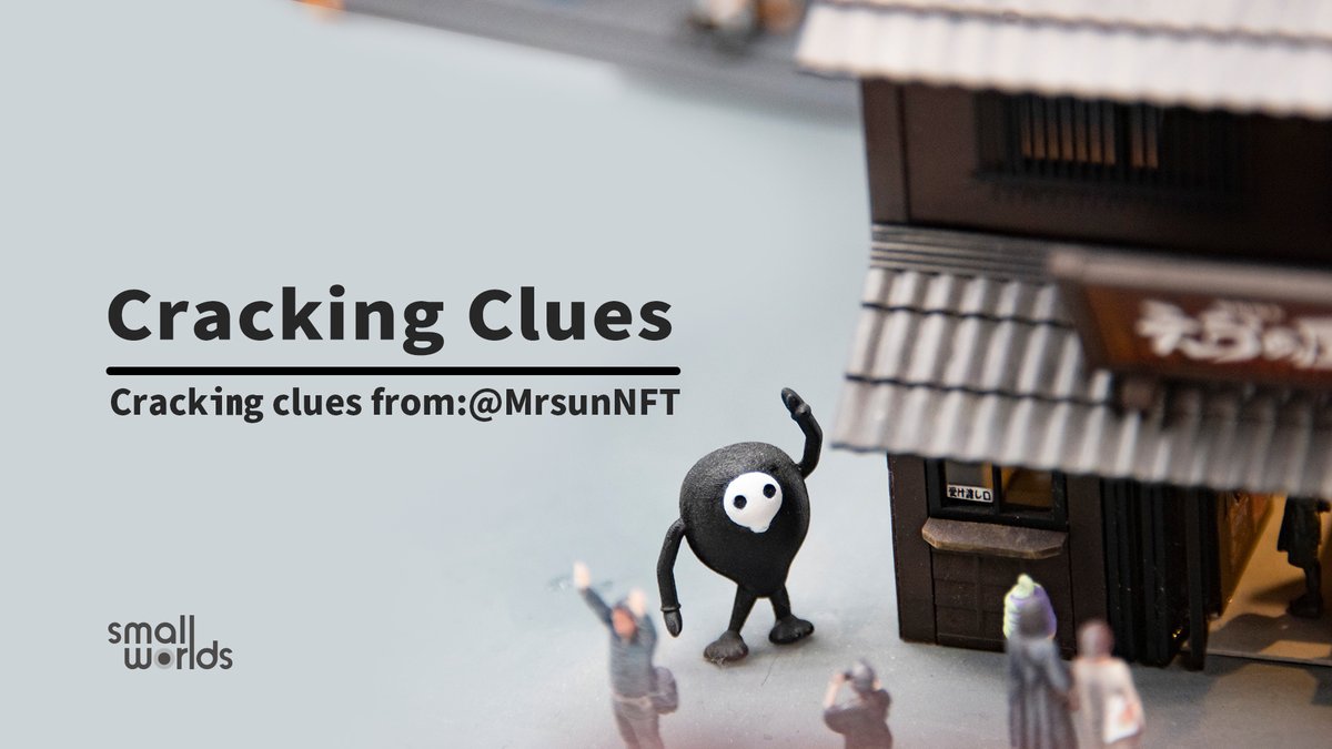 Yuki_SWM's tweet photo. Clue 3

You can find this clue from @MrsunNFT . 

Please create the ticket once you have the answer: https://t.co/iPwGT7Fyb4

We will give-away whitelists of @smallworldsmeta in specific period.

#evangelion #NFTs #NFTCommunity https://t.co/qVowbmv0xd