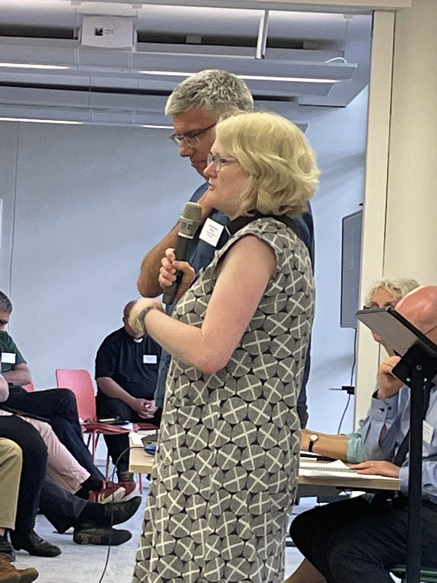 Tauntonbish's tweet photo. Jo and Adrian reflect on #GenSynod at #diosynod @BathWells Our reps made plenty of contributions through questions, amendments, speeches and 2 being elected within pairs, to the CNC! https://t.co/uPM5UHGcAl