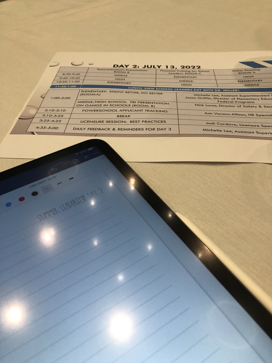 Kicking off Day 2 of #CCSSummerLeadership! Ready for another day filled with learning!