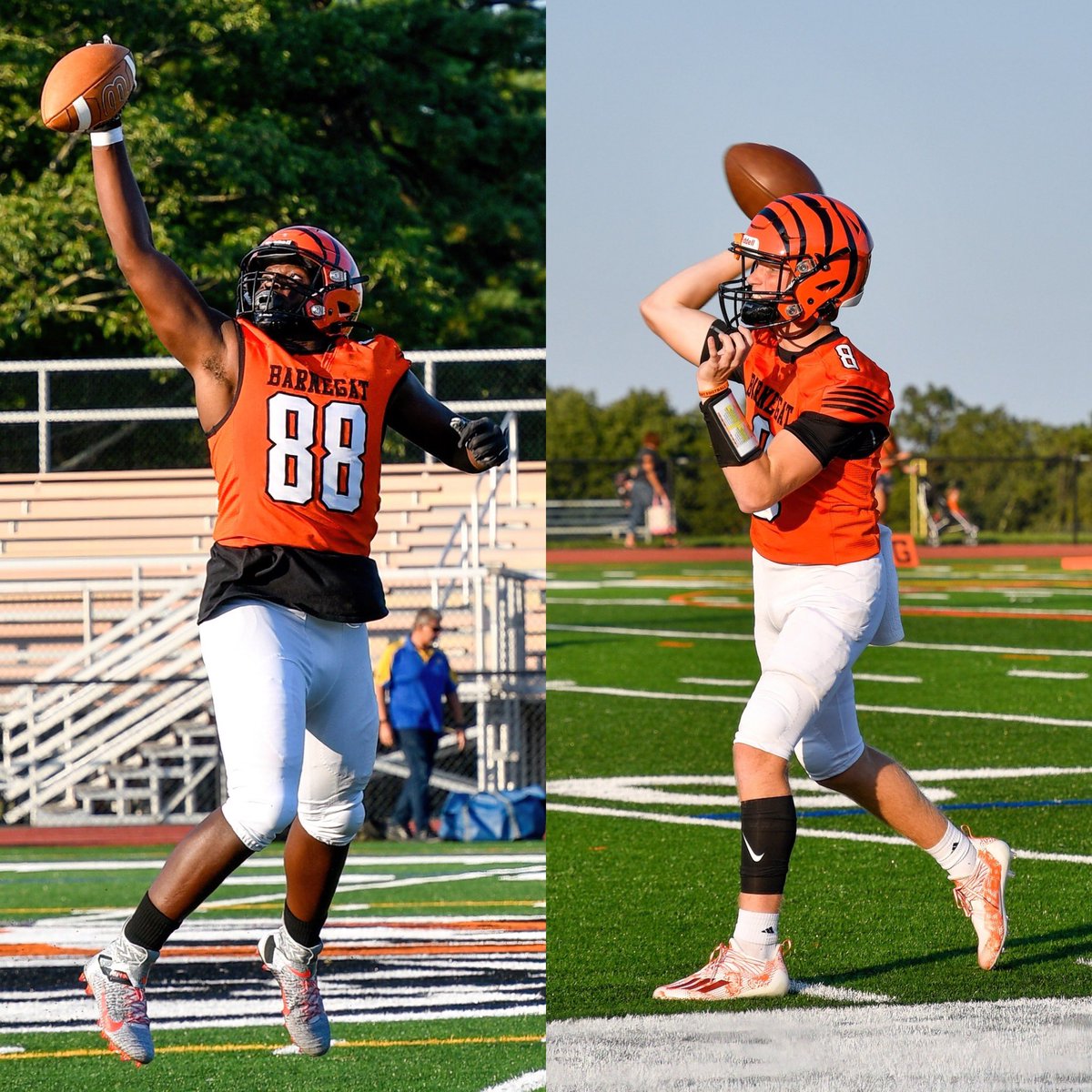 Congratulations Barnegat Football Alums Keean Paul &amp; Kurt Bonin who will be honored during halftime at the @ShoreSportsNet Gridiron Classic for being named to the Shore Conference Football All Academic Team. #ALLIN
<a href="/bengalpride67/">John Germano</a> <a href="/JrBengalsYFC/">Barnegat Jr. Bengals</a> <a href="/ROBMSFootball/">Brackman Middle School Football</a>