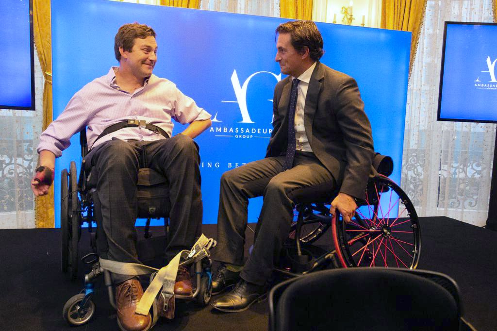 Politics is tough.. but not that tough when you meet people like Rob who is now a tetraplegic from his time in Service. He just wanted a photo; I was privileged to be able to give him a wheelchair from the Oppo Foundation at a hotel in London last night..

He inspires me.