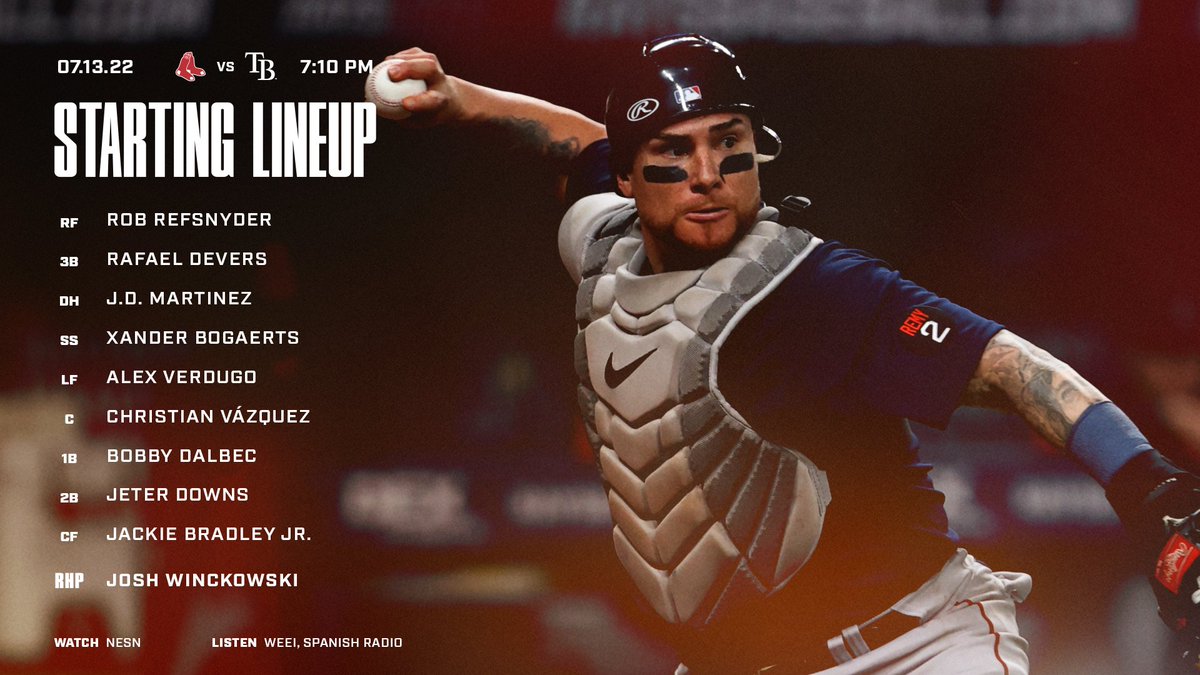 Wednesday night's #RedSox starters: