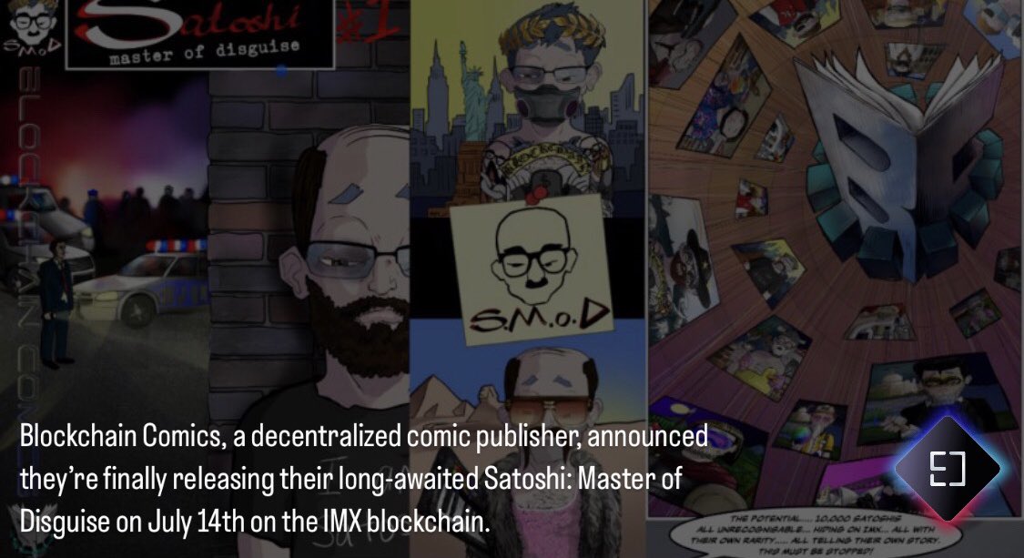 Satoshi Master of Disguise: Blockchain Comic Based on the Bitcoin Creator🪝

#NFTProject #NFTs #NFTartist #nftcollectors #nftcreator #Crypto #blockchain #bitcoins