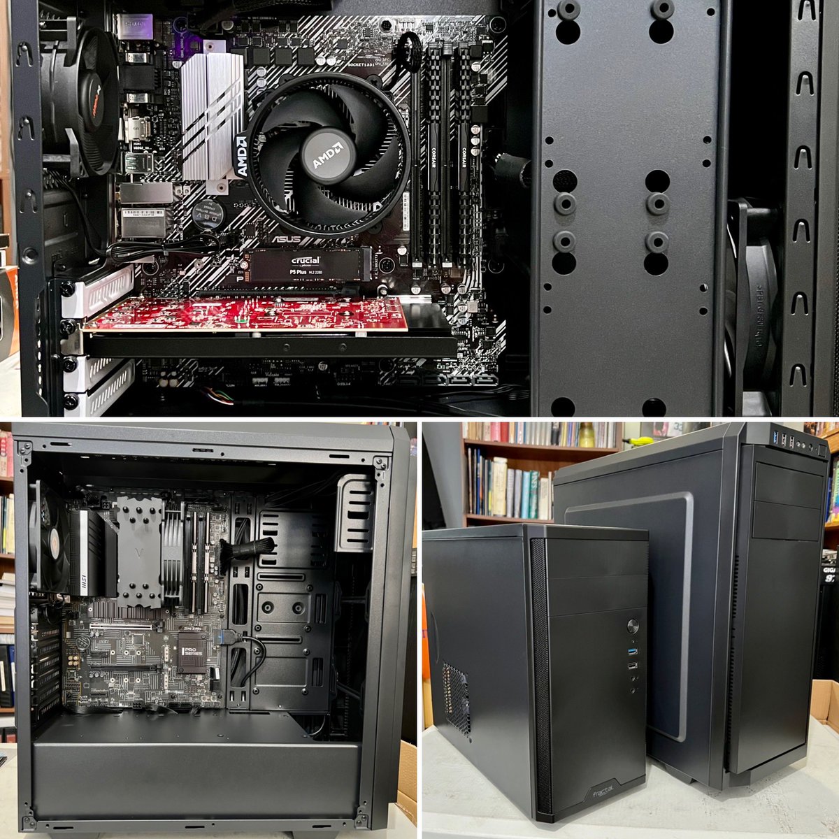 Two more PCs built today. One for streaming and one for projector powerpoints &amp; presentations.