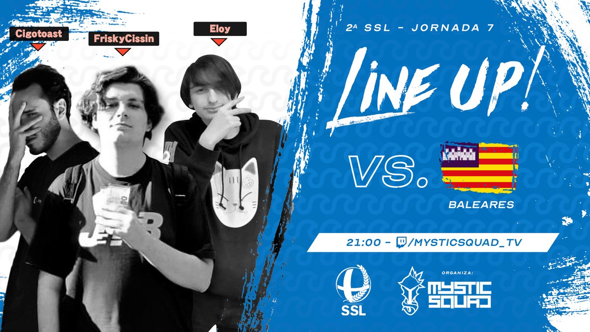SmashAlicante's tweet photo. CHAMPIONSHIP DAY!
Hoy nos jugamos ser CAMPEONES en la 2 División de la #SmashSL 🏆
Line Up:e Up:
🔹 @Cigotoast
🔹 @FriskyCissin
🔹 @Eloyshda
🆚 @SmashMallorca @BrosIbiza
Necesitamos ganar, venid a animarnos en https://t.co/jvyc8XLzp0 https://t.co/DdGHOrouc4