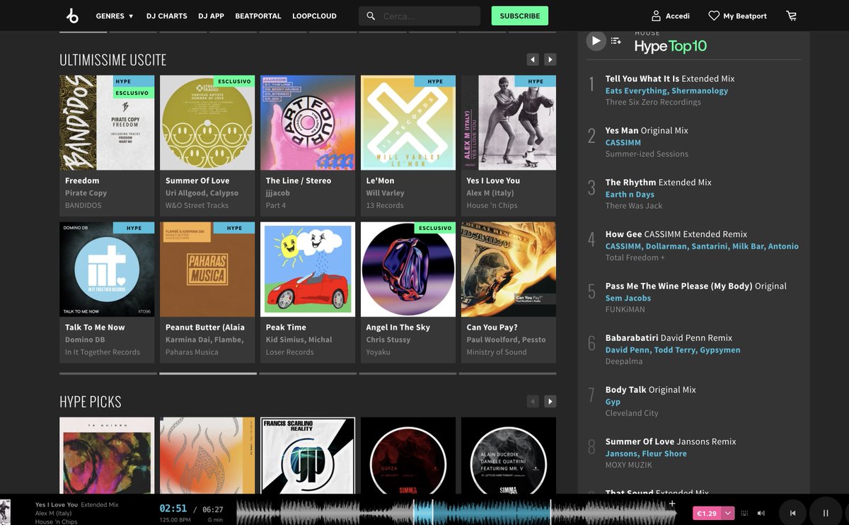 Oh Yess 😎 My New EP 💿
Alex M (Italy) - Yes I Love You  ❤️ 
<a href="/beatport/">Beatport</a>  Featured House Releases 
On House 'n Chips 💪 By <a href="/Brokenears/">broken ears</a>
Buy Your Copy ➡️ bit.ly/3nhdCrS

#house #housemusic #techouse #alexmitaly #techhouse #electronicmusic #happyhouse #techno