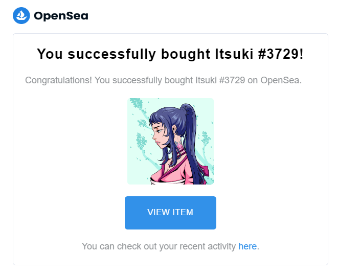 cvarteth's tweet photo. Got back in instantly! No regrets! 
#WeAreItsuki @ADuocrypto @ItsukiNFT https://t.co/rOqPo0IjqE