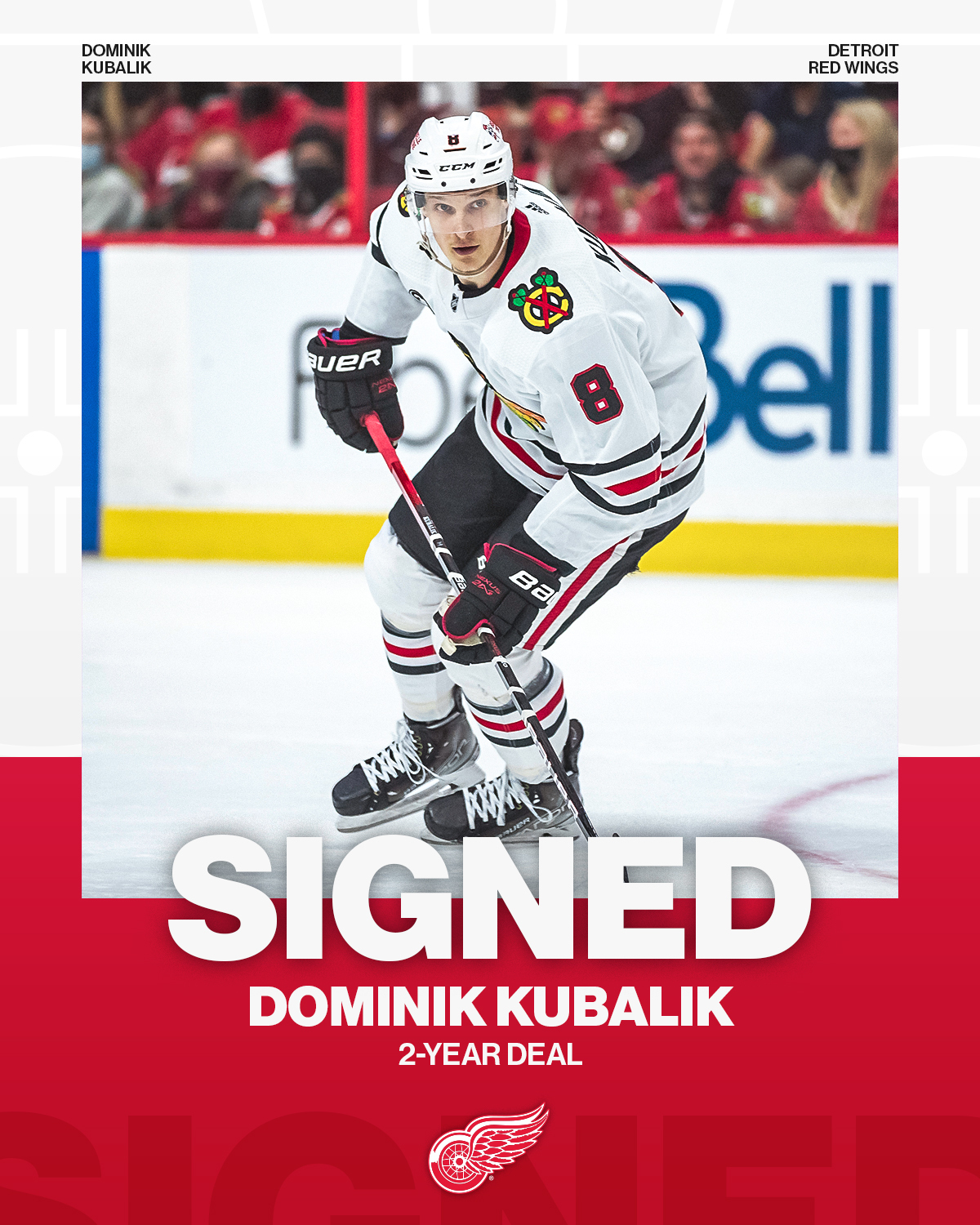 NHL on X: Two players? Two years? Done deals. 🤝 David Perron (@DP_57) and  Dominik Kubalik are joining the @DetroitRedWings! #NHLFreeAgency   / X