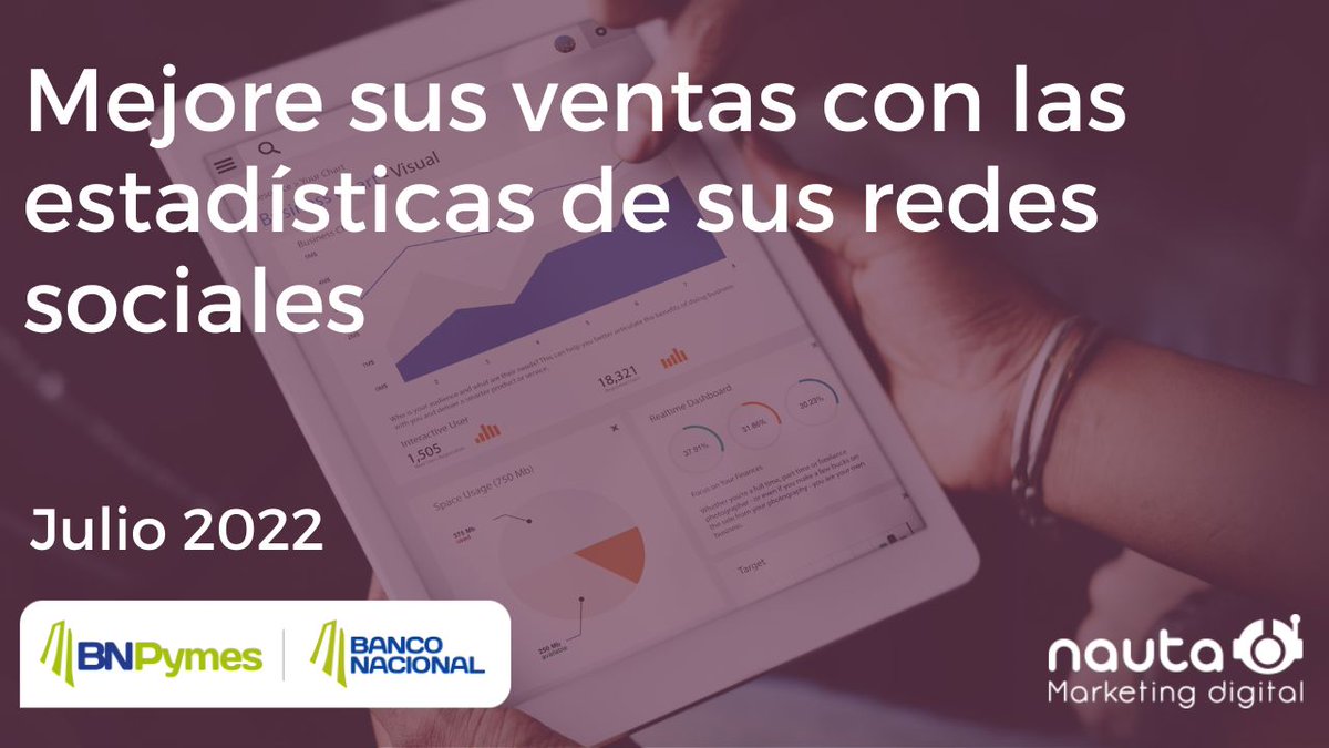 El análisis de los datos  herramienta poderosa para tomar decisiones correctas y precisas.

Hoy me toca impartir este curso de #PYMENauta en nombre de <a href="/nautadigital/">Nauta Marketing Digital</a>.

A las 6 pm en el #FBLIVE del <a href="/banconacionalcr/">Banco Nacional</a> 

Invitades 🥰

fb.me/e/23JnlcTw9