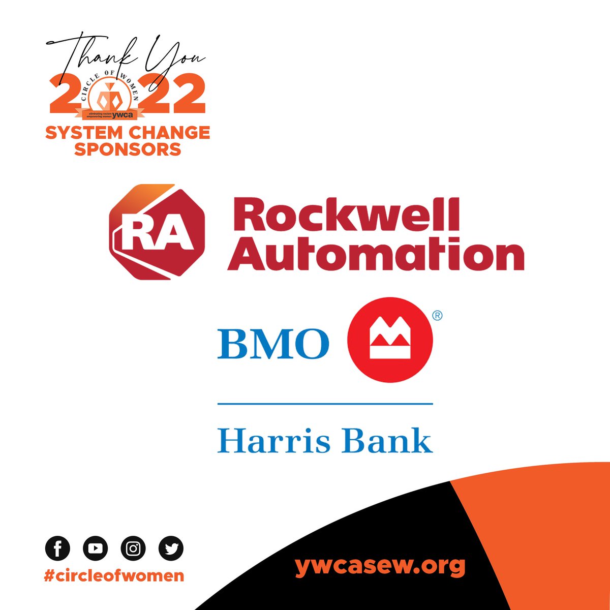 YWCA Southeast Wisconsin (@ywcasew) on Twitter photo A huge thank you to <a href="/BMOHarrisBank/">BMOHarrisBank</a> and <a href="/ROKAutomation/">Rockwell Automation</a> for sponsoring Circle of Women as System Change Sponsors! Thank you for taking an intentional approach to building networks for equity.
bmoharris.com/main/personal
rockwellautomation.com/en-us.html A huge thank you to <a href="/BMOHarrisBank/">BMOHarrisBank</a> and <a href="/ROKAutomation/">Rockwell Automation</a> for sponsoring Circle of Women as System Change Sponsors! Thank you for taking an intentional approach to building networks for equity.
bmoharris.com/main/personal
rockwellautomation.com/en-us.html