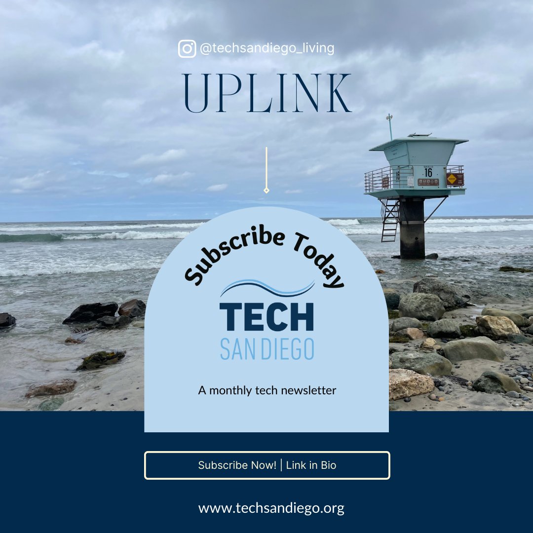 Tech_SanDiego's tweet image. Tech San Diego&apos;s monthly newsletter, The Uplink comes out tomorrow morning- are you a subscriber? Sign up to receive the newsletter directly in your inbox: ow.ly/tKwt50JV5ro
#uplink #technews #technewsletter #techsandiegonewsletter #tsdnewsletter #techjobs #techdirectory