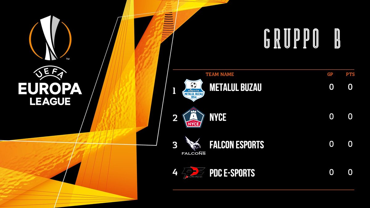 Questo è il girone che ci accompagnerà per le nostre prime partite europee, nuova competizione e nuovi compagni di squadra ma sempre gli stessi obiettivi. #WeAreFalcons <a href="/pdcesportsbr/">PDCESPORTSBR</a> <a href="/NyceProclub/">NYCE ProClub</a>