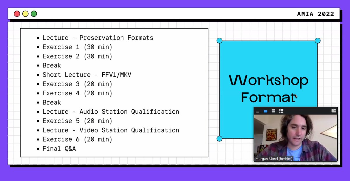 joshuatj's tweet photo. Happening now! #AVPres #QCWorkflow Workshop by @BAVCPreserve @av_morgan.  
#DigiPres  #QualityControl #Validation #amiaonlinedu #amianet #avpreservation #ffv1 #mkv #qctools https://t.co/D3dhZqk0nV