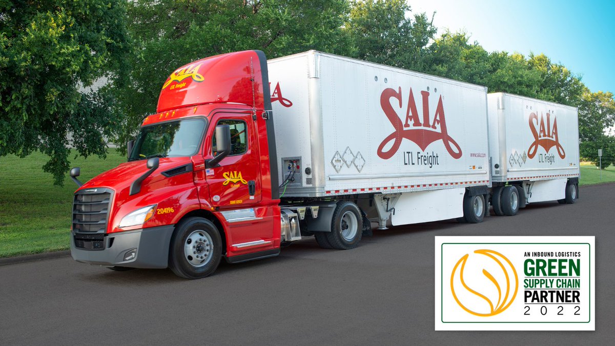 Saia_Inc's tweet photo. Saia LTL Freight was recently recognized by Inbound Logistics as one of their 2022 G75 supply chain partners. The annual list showcases companies that exceed environmental expectations and go above and beyond to operate sustainably. Learn more at https://t.co/HKbLPDEStz https://t.co/SwZrubRtOy