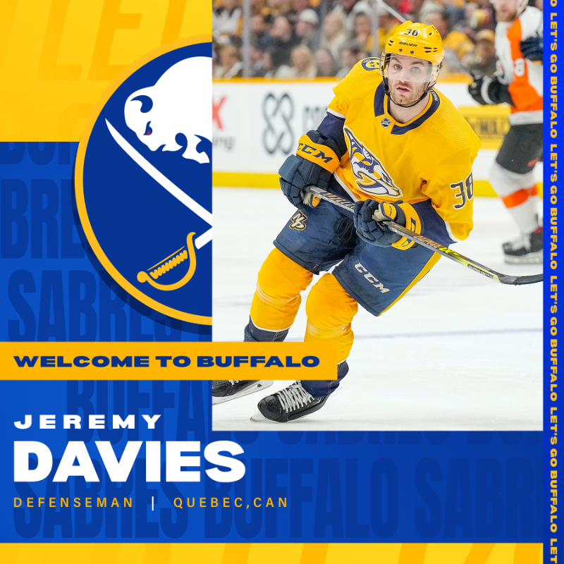 BuffaloSabres's tweet photo. Three more!

Welcome to Buffalo, Kale, Chase &amp; Jeremy!

#LetsGoBuffalo