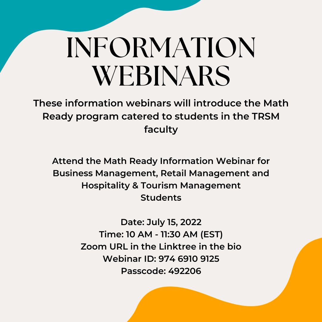 The Math Ready Program equips students with the necessary skills to succeed during their university transition. Students can attend and participate in webinars, self-directed learning modules and lectures to gain valuable knowledge for their first-year math courses.