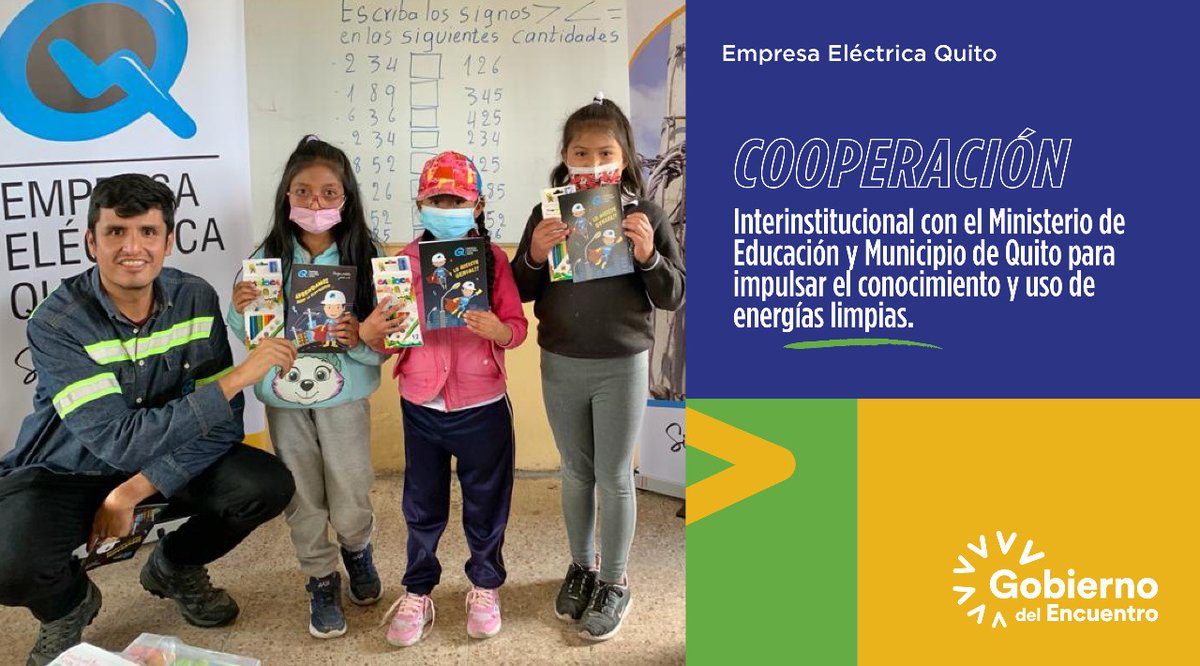 ElectricaQuito's tweet photo. #ConcienciaEnergética I La Red Interactiva de Centros Educativos Solares #RICES, de @ElectricaQuito, fomenta el conocimiento, la valoración y el uso de energías renovables en jóvenes y niños de 20 centros educativos del Distrito Metropolitano de Quito.
#EnergíaConPropósito https://t.co/XRuPMEEawT