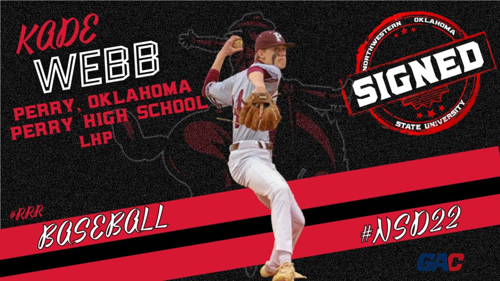 NWOSUAthletics's tweet photo. Join us in welcoming Kade Webb  to the Ranger family as a part of the Ranger Baseball team! #RRR #NSD22 https://t.co/otrPn2rwU8