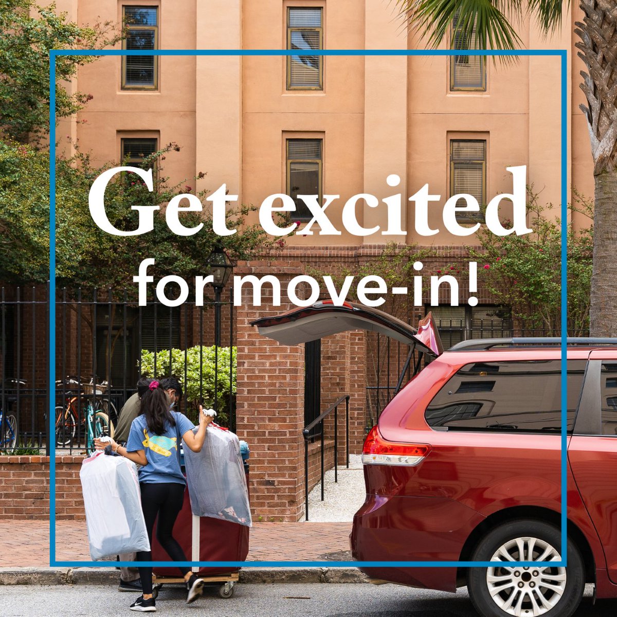CofCResLife's tweet image. Check your CofC email – Campus Housing sent you all the details for move-in, which is August 19 and 20. All students must make a move-in appointment by August 1. We can’t wait to welcome you to your #HomeSweetCofC!