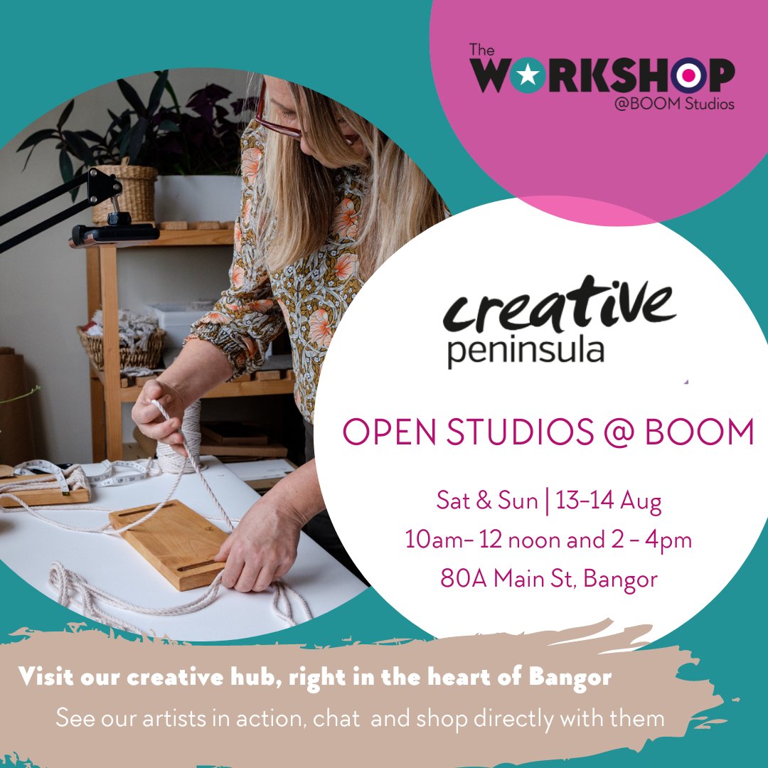 Creative Peninsula festival - running in our borough throughout August.  Visit our artists at the Open Studio day on 13th &amp; 14th Aug to chat, learn or make a purchase, we'll be delighted to see you!