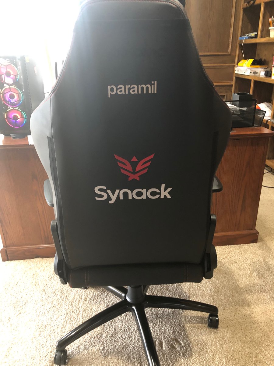 Got my first swag shipment from <a href="/SynackRedTeam/">Synack Red Team</a> recently and it was my #HackerThrone. Just finished setting it up &amp; it’s beautiful. By far the coolest chair I’ve ever owned.