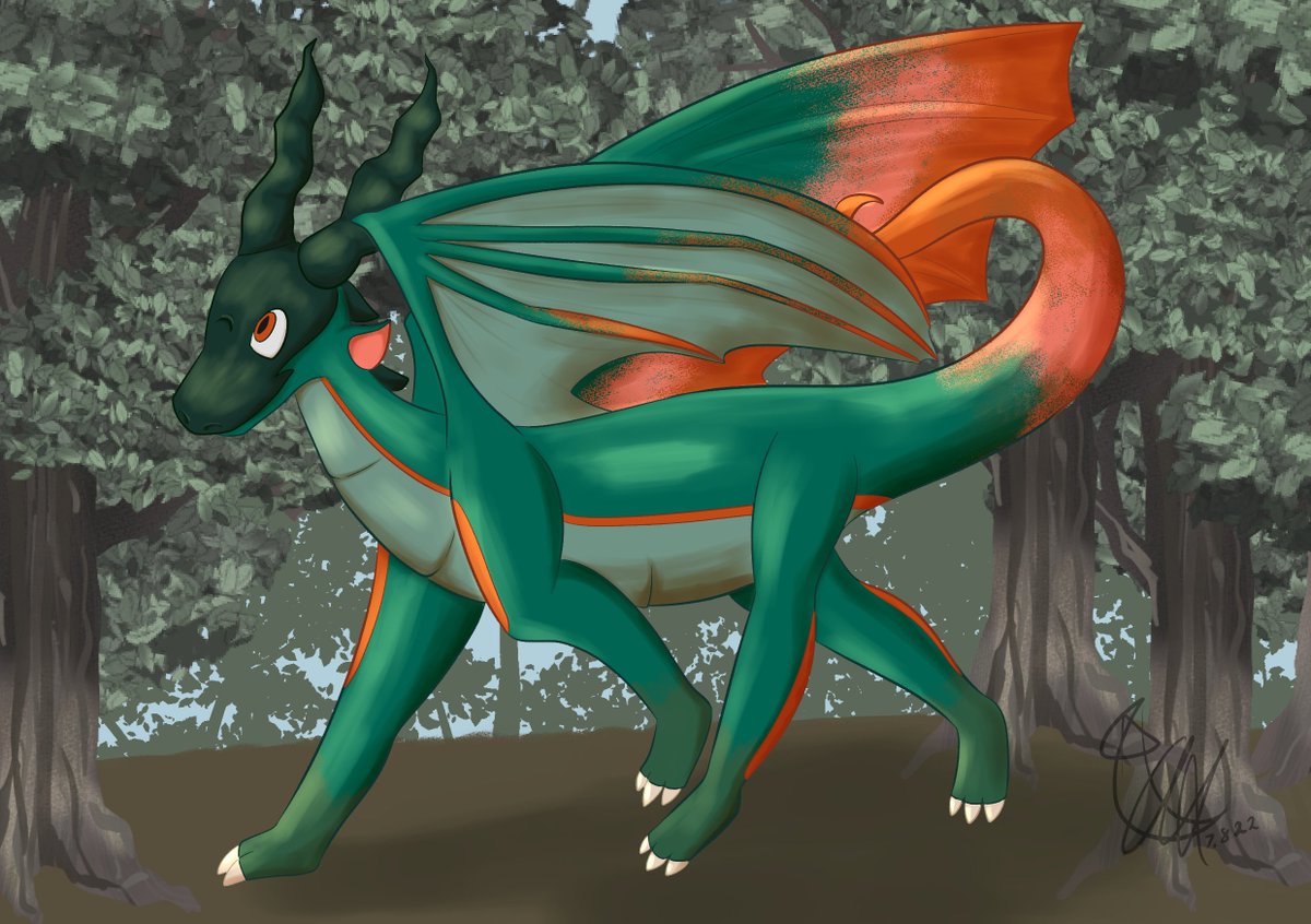 starfcyan's tweet photo. This #Artfight2022 attack is for Cogs_2 over on Youtube! Here's a pretty dragon 🐲
#digitalart #oc https://t.co/PpaZQZ1xc0
