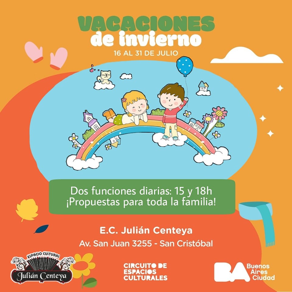 🤹‍♀️Este finde comienzan las vacaciones de invierno 🎉
Tenemos dos funciones por día a las 15 y a las 18h, con propuestas de teatro, magia, circo, música y mucha diversión para toda la familia ❣ 
+INFO👇🏽
is.gd/U3KzXw