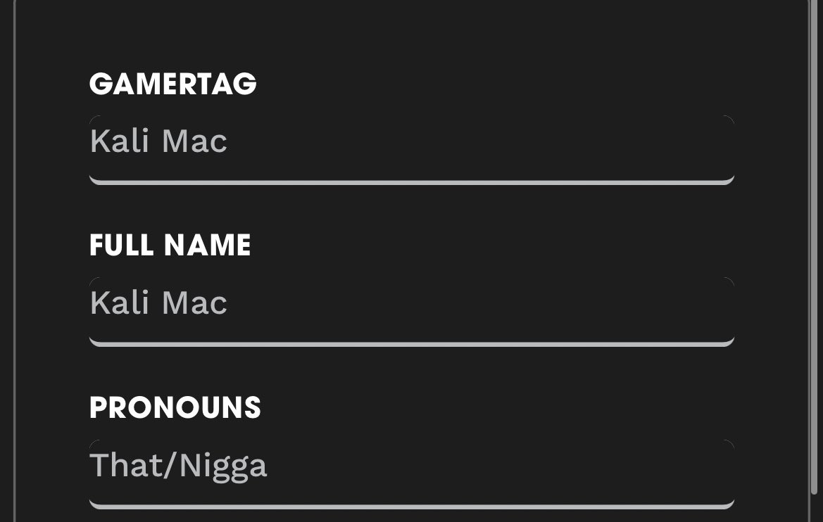 Kali_Mac's tweet image. Registered for this tournament and they asked me for my pronouns