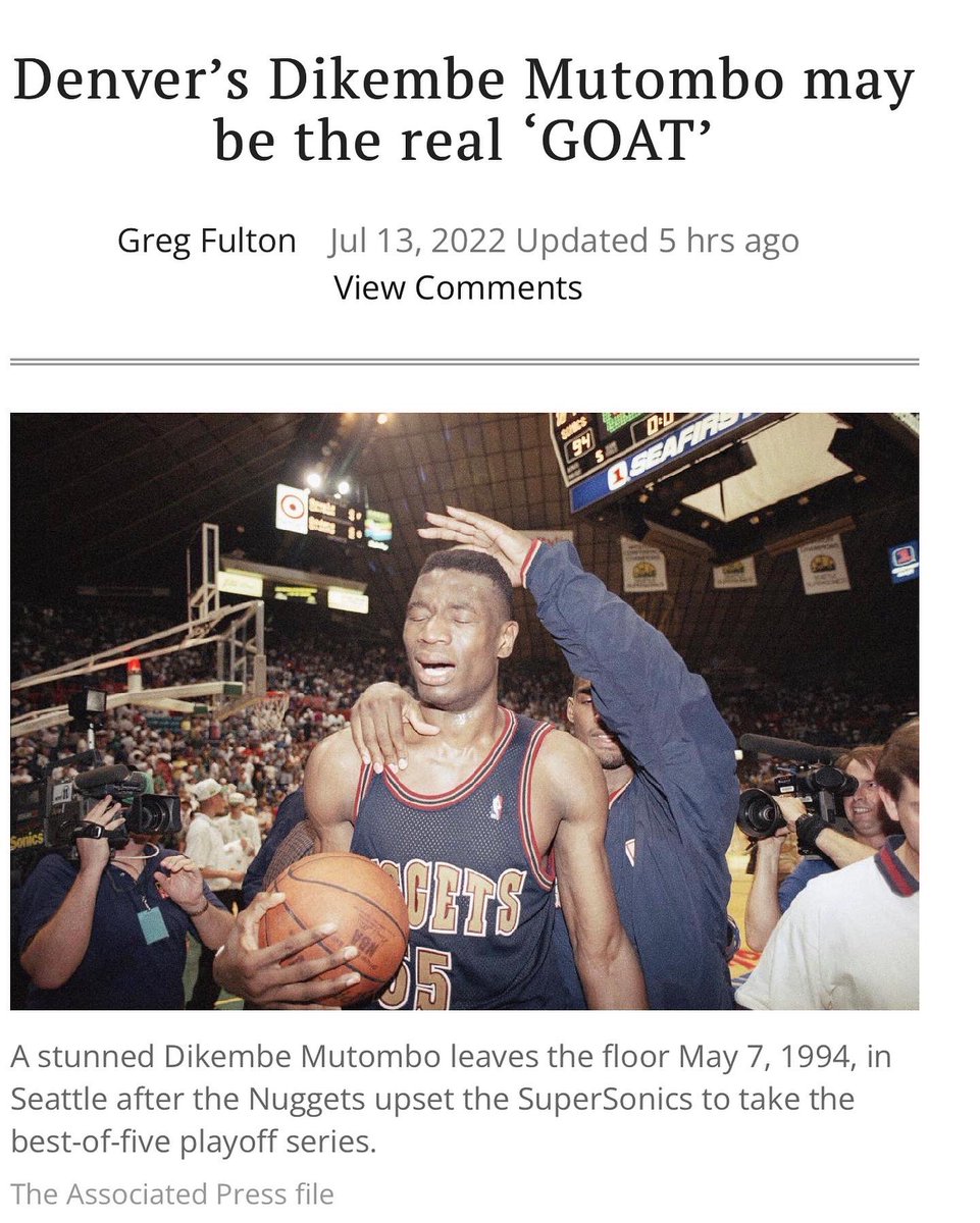 Last month was Dikembe Mutombo’s 57th birthday and it allowed me to recall fond memories of his time in Denver. Many young people may not recognize the name as he played basketball for the Denver Nuggets over 20 years ago. 
It was refreshing to reflect on Mutombo,