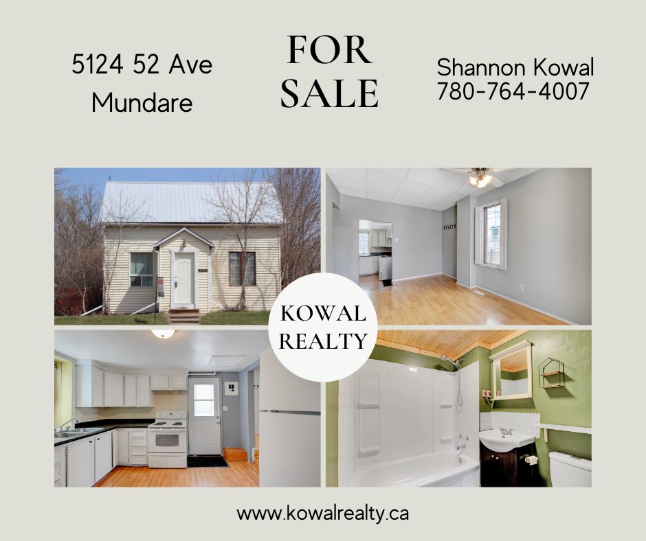 Kowal Realty- Shannon Kowal, Broker
780-764-4007
Just $129,900 for this 900 square foot, 2 bedroom home in the 💗 of Mundare!
kowalrealty.ca
