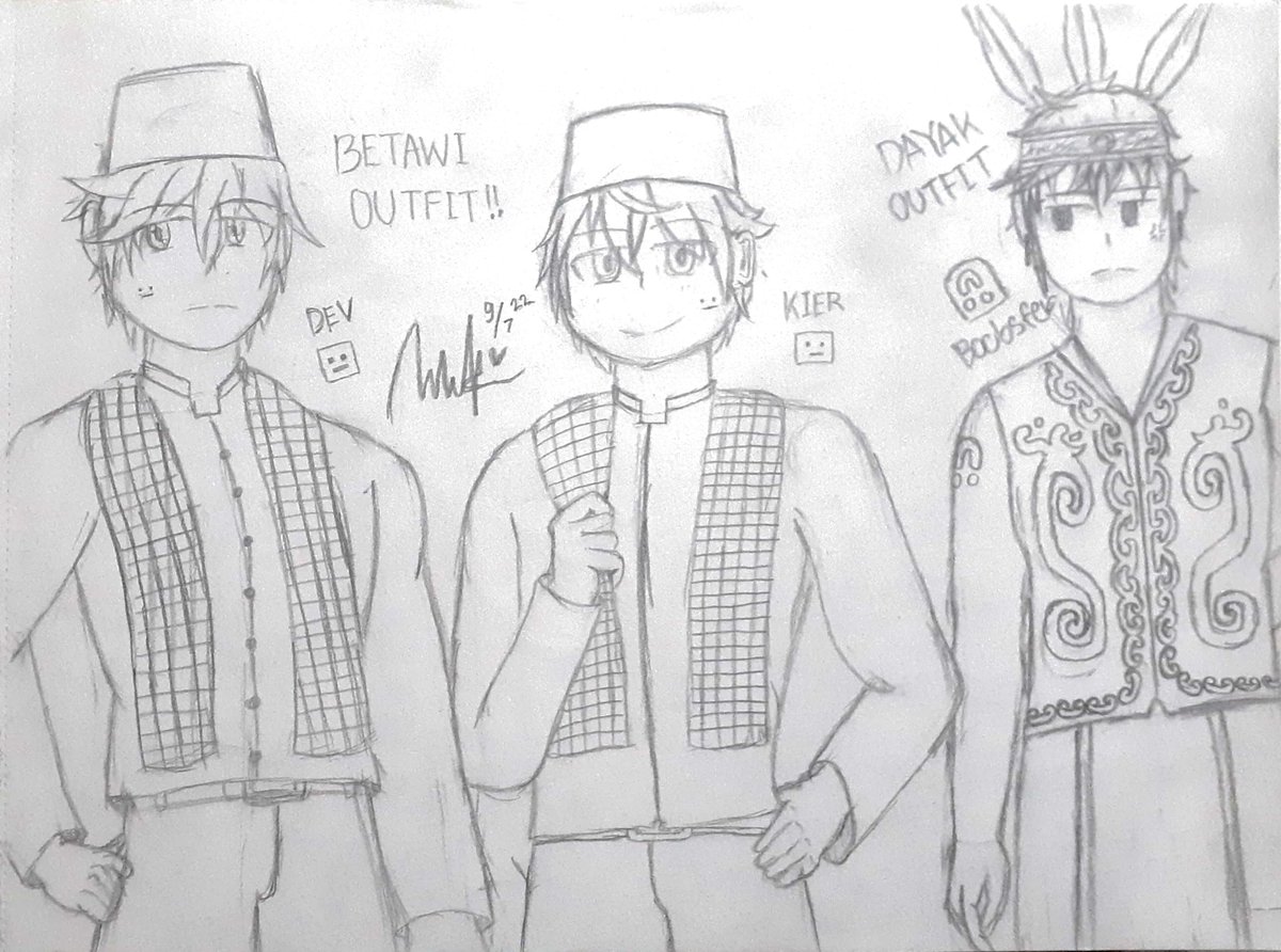 itsjustchaotic's tweet photo. I have finally finish my project that I planned for quiet 2 – 3 weeks ago. This is, colorcrews &amp; co. in Indonesia traditional outfits! I hope ye guys enjoy :) [Rts &amp; Likes are appreciated] #mcyt #colorcrew #kieranddev #boosfer #yellowool #itsbubbo #jackattackindustry #andresog https://t.co/doo99iQzcr