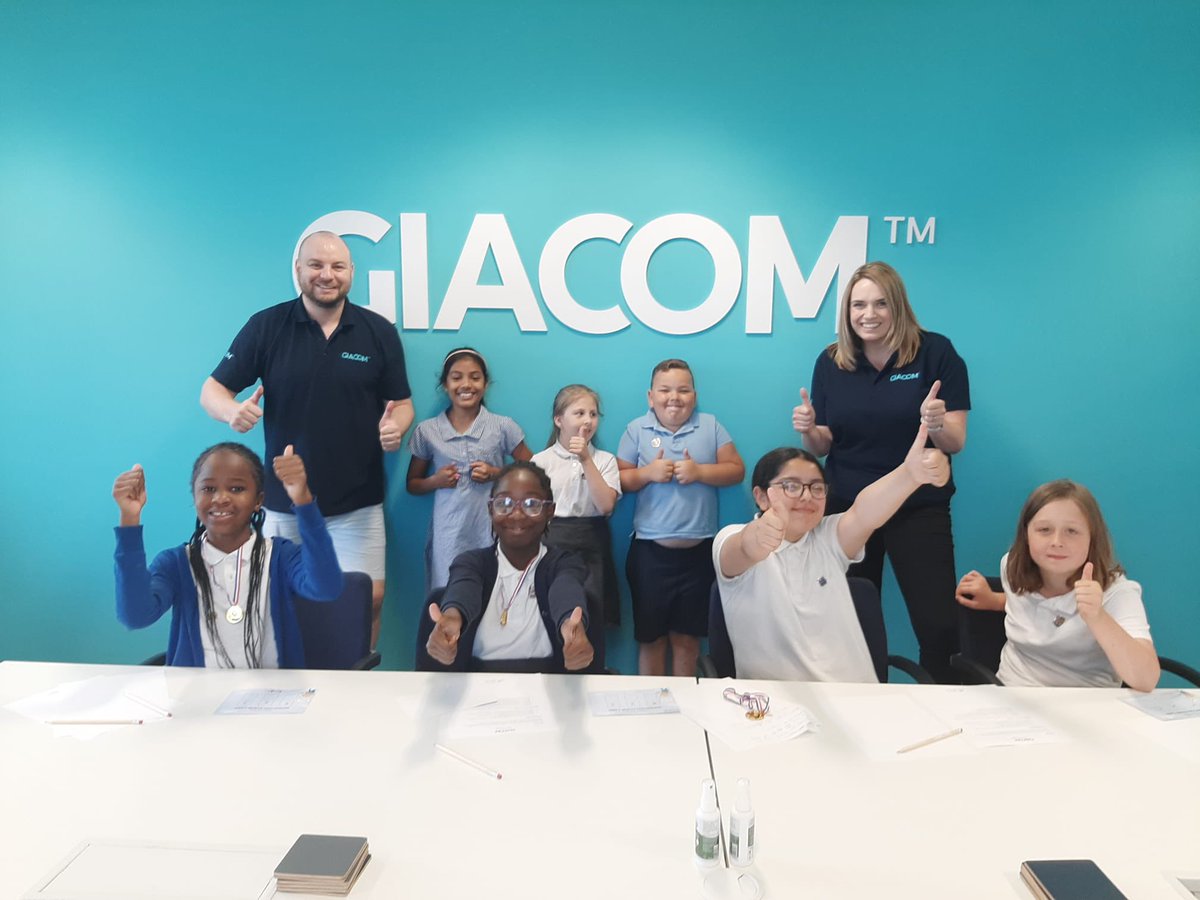 childrensuni's tweet photo. Children from @sidmouthschool had a wonderful “Day in the Clouds” today @GiacomCM. They took part in a variety of activity stations including HR, Sales and Marketing and got to create their own logos.
#Adayintheclouds https://t.co/e78DPxlmrs