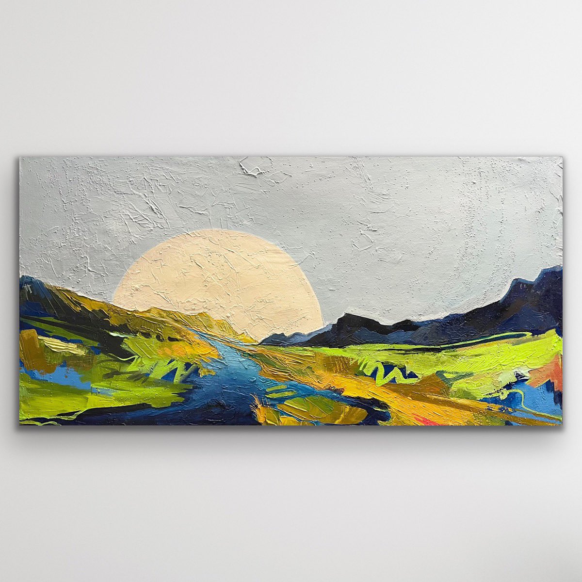 Brand new painting titled “we watch the rising sun” is now online! This acrylic on canvas painting is mounted to a birch panel and features an modern abstract take on a mountain landscape! See the details at samanthawilliamschapelsky.shop/products/we-wa… #yeg #yegart #yyc #yycart #art #canadaart #yvr
