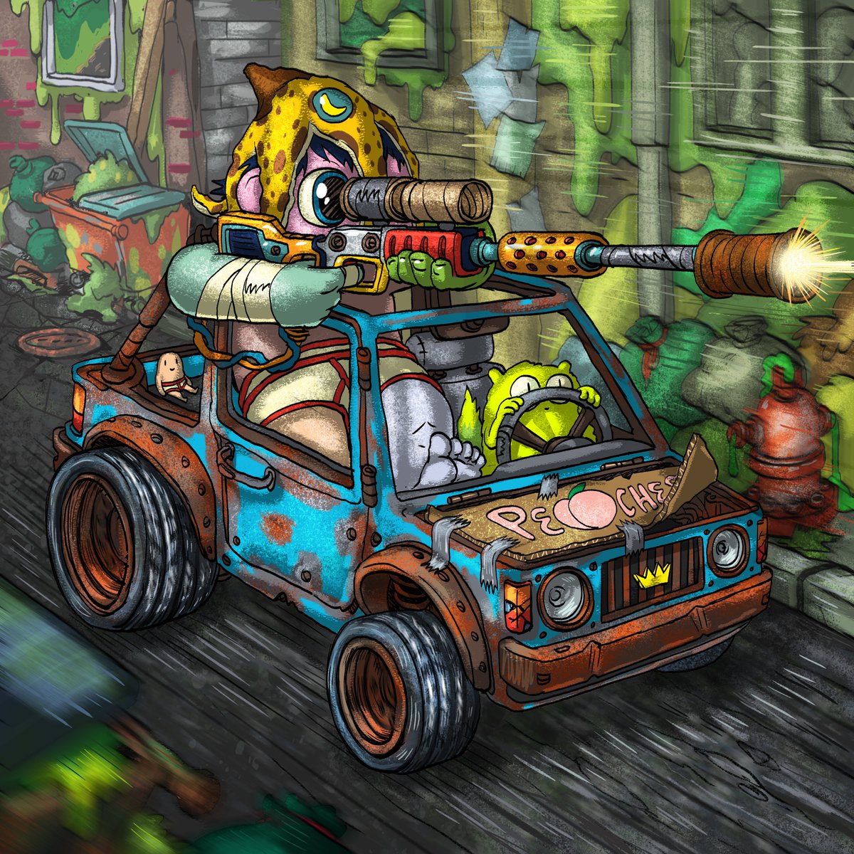 Looks like I missed #PorfolioDay, but here's some of my work for <a href="/DumpsterDorks/">DumpsterDorks 🦠</a>