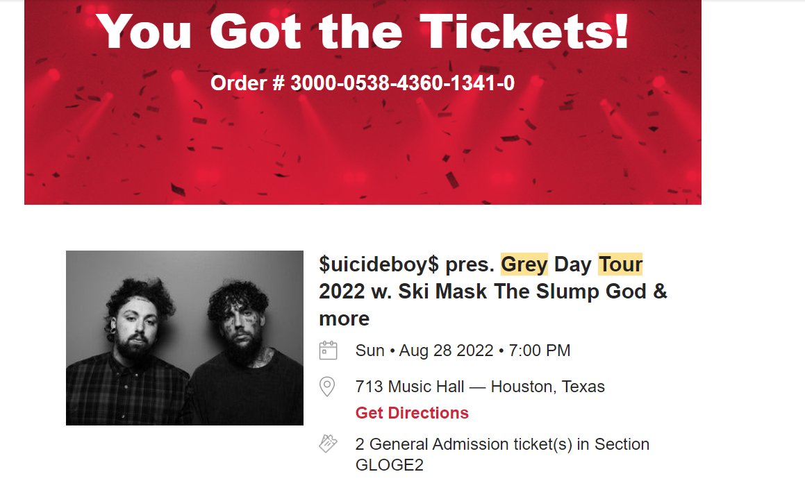 Lux22G's tweet photo. The Grey tour with @SUlCIDEBOYS @THESLUMPGOD @snot and @MAXOKREAM has me hyped cant wait till 08-28-22 (concert in houston) @ceoleeparsons @opulousapp check them out lyrics ore top notch so are their vibe. #relatible dont miss out on $uicideboy$/$snot/skimask/maxo π―π₯π₯$$$ https://t.co/lWEWmeTzb3