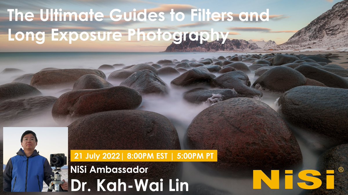 Join NiSi <a href="/kahwailin/">Kah-Wai Lin Photography</a> Ambassador for his upcoming webinar "The Ultimate Guide to Filters &amp; Long Exposure Photography" on 21st July 2022 @ 8:00PM EST | 5PM PT!

Details below 👇

docs.google.com/forms/d/e/1FAI…