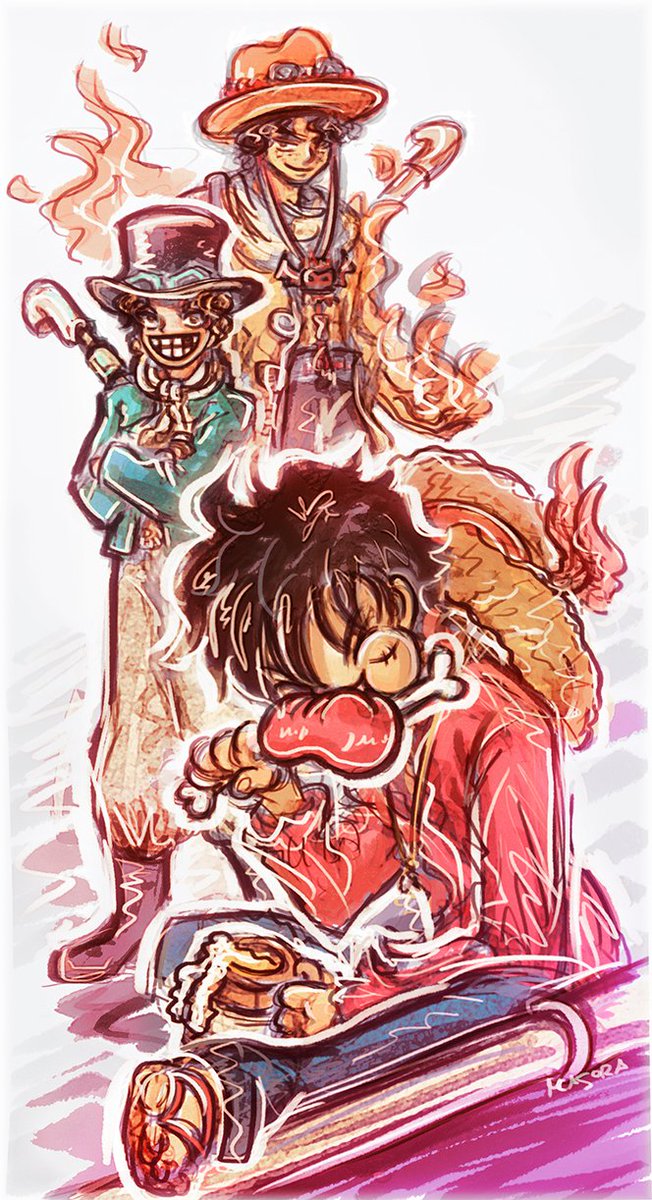 MajoraNoKamen's tweet photo. The ASL trio as revolutionaries for DAY 5 ("freedom" prompt) of the ASL Brothers Week 2022 @officiallyasl.
I'll try to make something for at least one more prompt! 🔥🎩👒
#aslbrothersweek2022 #Ace #Sabo #DLuffy #OnePiecefanart #OnePiece #盃兄弟 #エース #サボ #ルフィ #ワンピース https://t.co/4WYV1MJxDO