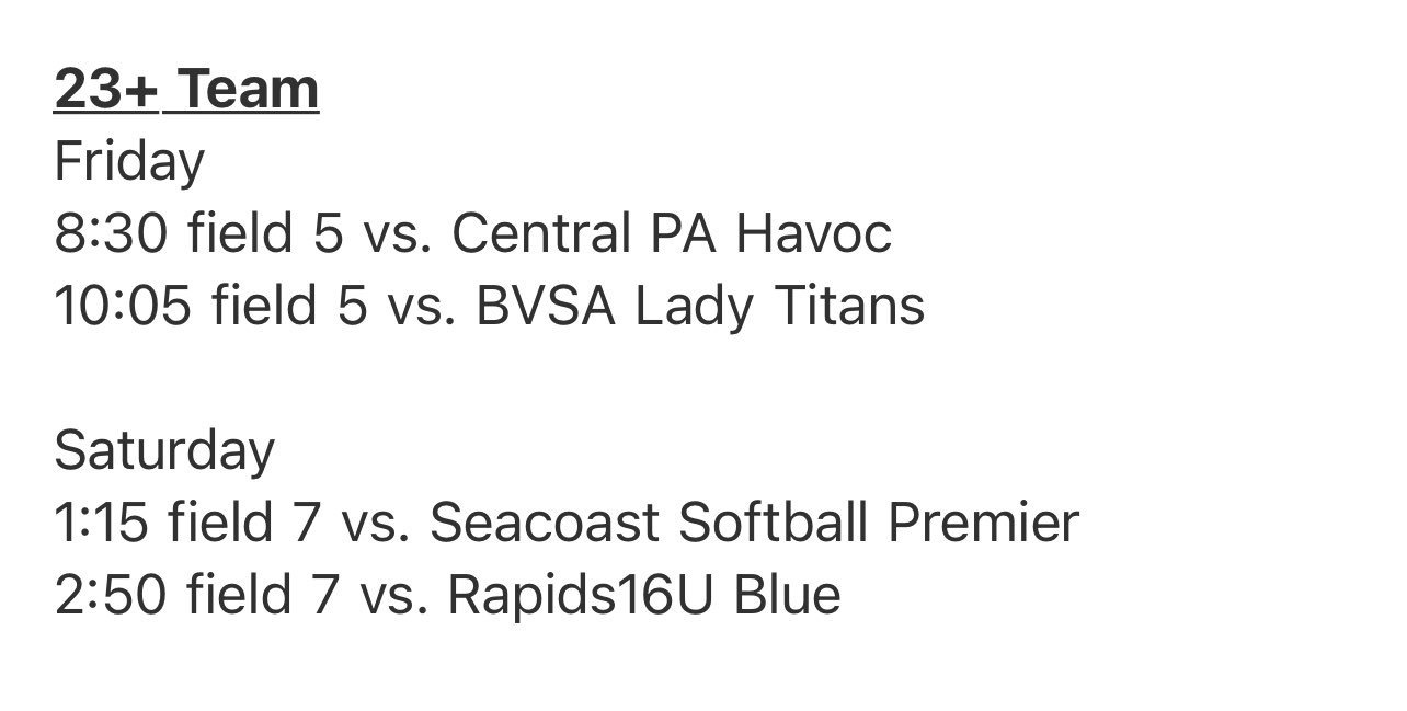 Avery Prievo on Twitter "The Updated schedule for this weekend in